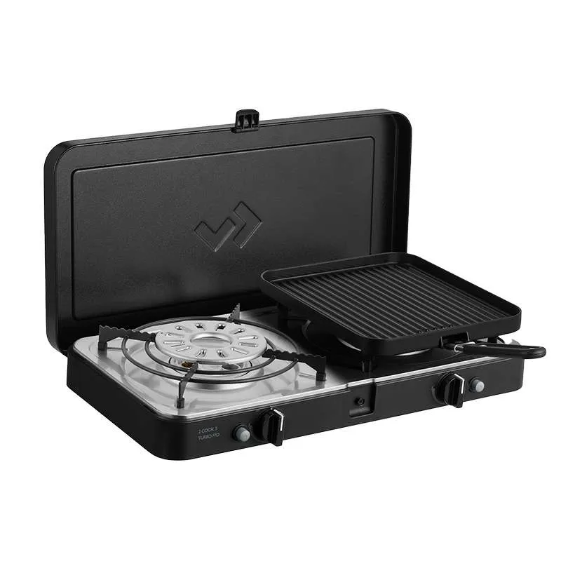 Cadac 2 Cook Turbo FFD Deluxe QR Dual Burner Gas Stove with Flame Failure Device