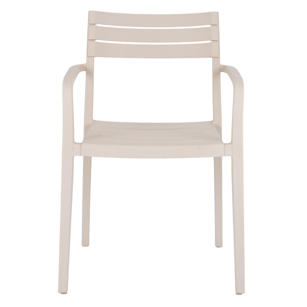Aura Putty Grey Outdoor Carver Chair | Weather Resistant Garden Dining Chair