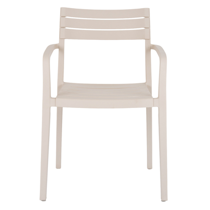 Aura Putty Grey Outdoor Carver Chair | Weather Resistant Garden Dining Chair