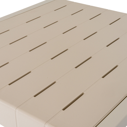 Cube Putty Grey Outdoor Dining Table | Weather Resistant Garden Table