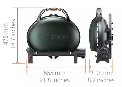 O GRILL 500 Orange Portable Gas BBQ | Compact Outdoor Grill