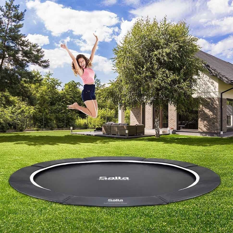 8ft 2" Salta Black Royal Baseground Round Trampoline
