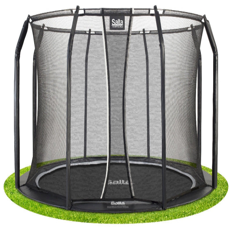 13ft Salta Black Royal Baseground Round Trampoline with Enclosure