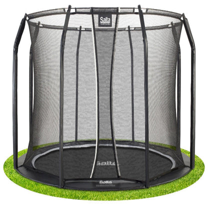 13ft Salta Black Royal Baseground Round Trampoline with Enclosure
