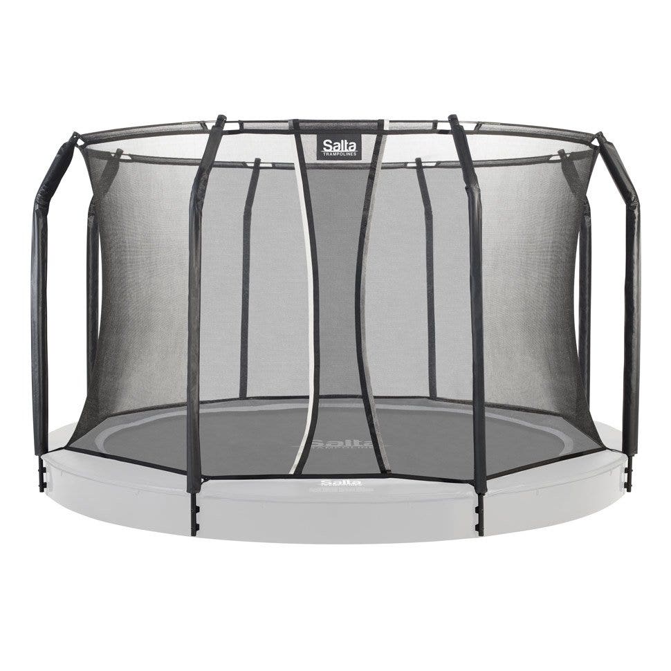 8ft 2" Salta Black Royal Baseground Round Trampoline with Enclosure