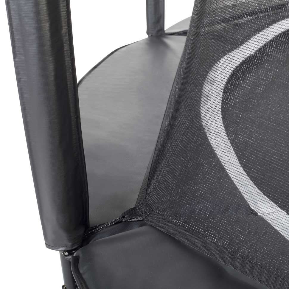 12ft Salta Royal Baseground Black Round Trampoline with Enclosure