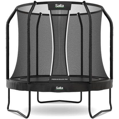 Salta 8.5ft Premium Black Pro Round Trampoline + Safety Net