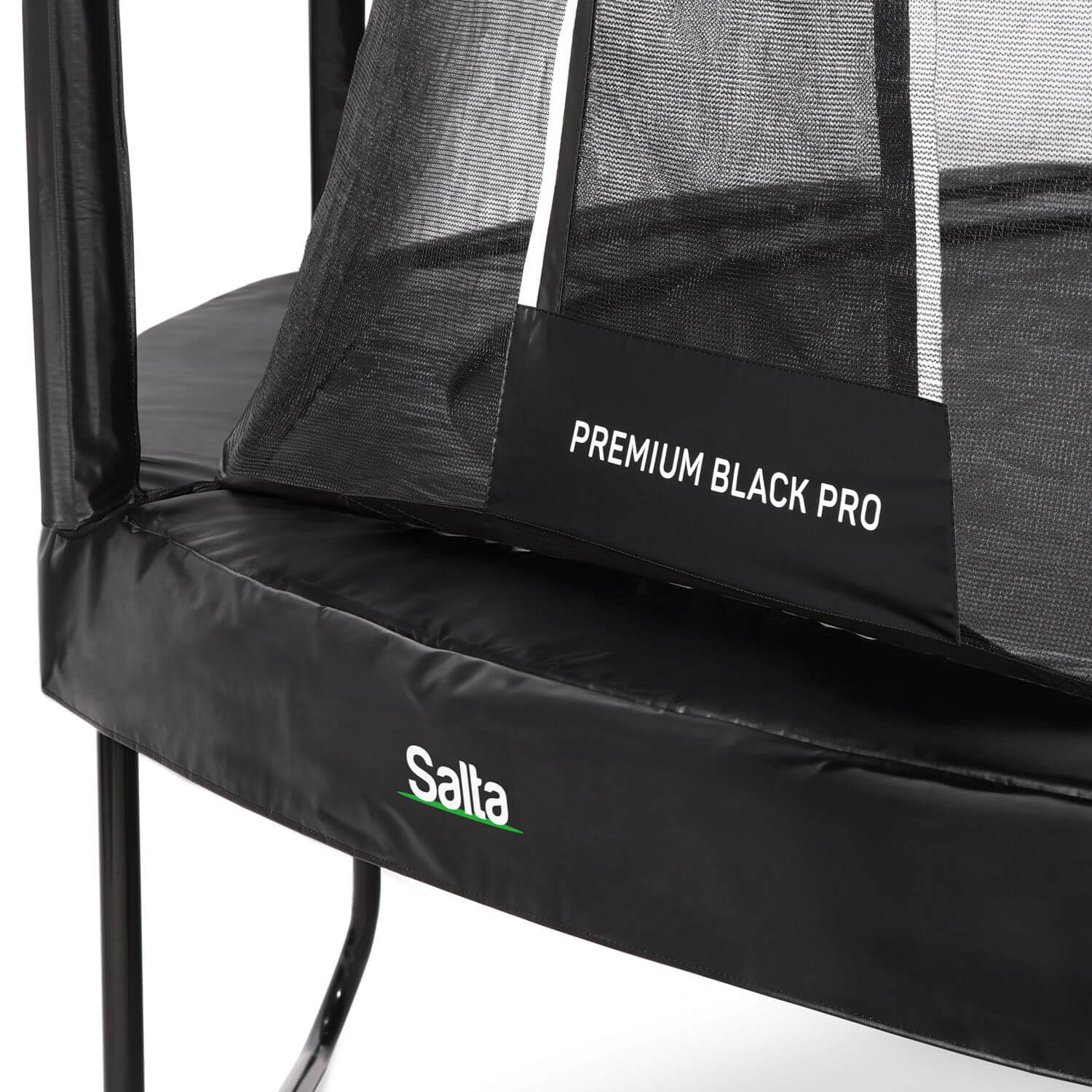 Salta 12.5ft Premium Black Pro Round Trampoline + Safety Net