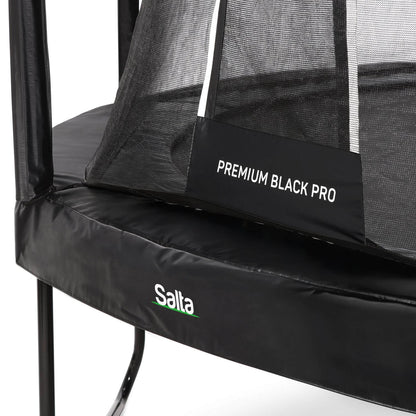 Salta 12.5ft Premium Black Pro Round Trampoline + Safety Net