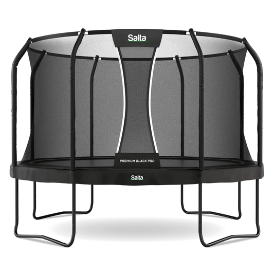Salta 12.5ft Premium Black Pro Round Trampoline + Safety Net