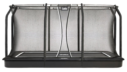 13ft x 8ft Salta Black Royal Baseground Rectangular Trampoline with Enclosure