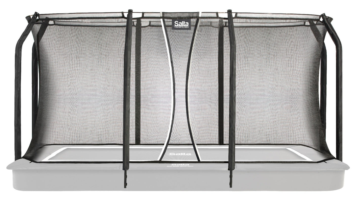10ft x 7ft Salta Black Royal Baseground Rectangular Trampoline with Enclosure