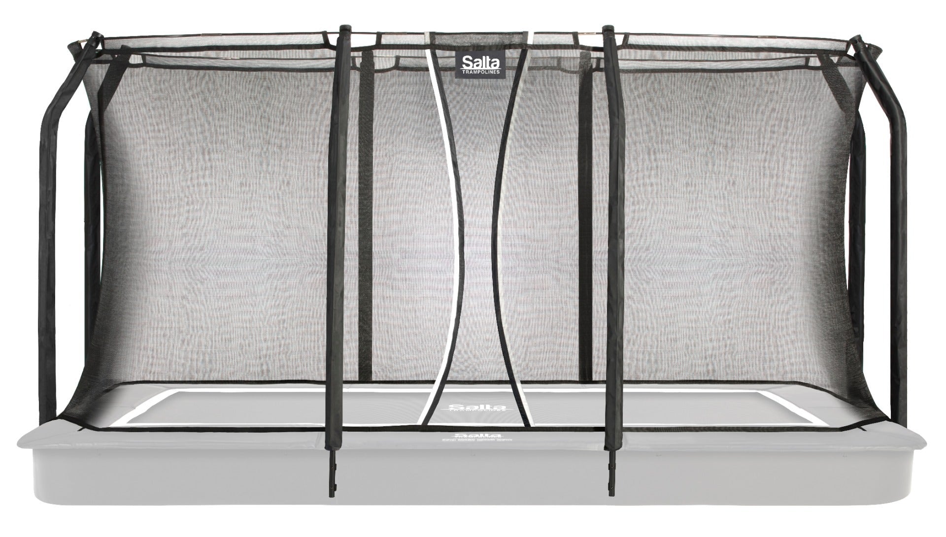 10ft x 7ft Salta Black Royal Baseground Rectangular Trampoline with Enclosure