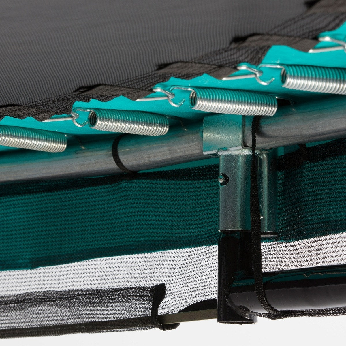 14ft Salta Green Comfort Edition InGround Round Trampoline with Enclosure