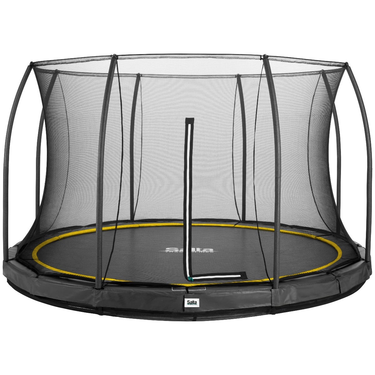 12ft Salta Black Comfort Edition InGround Round Trampoline with Enclosure