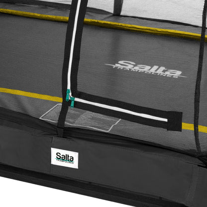 7ft x 5ft Salta Black Rectangular Comfort Edition Inground Trampoline with Enclosure