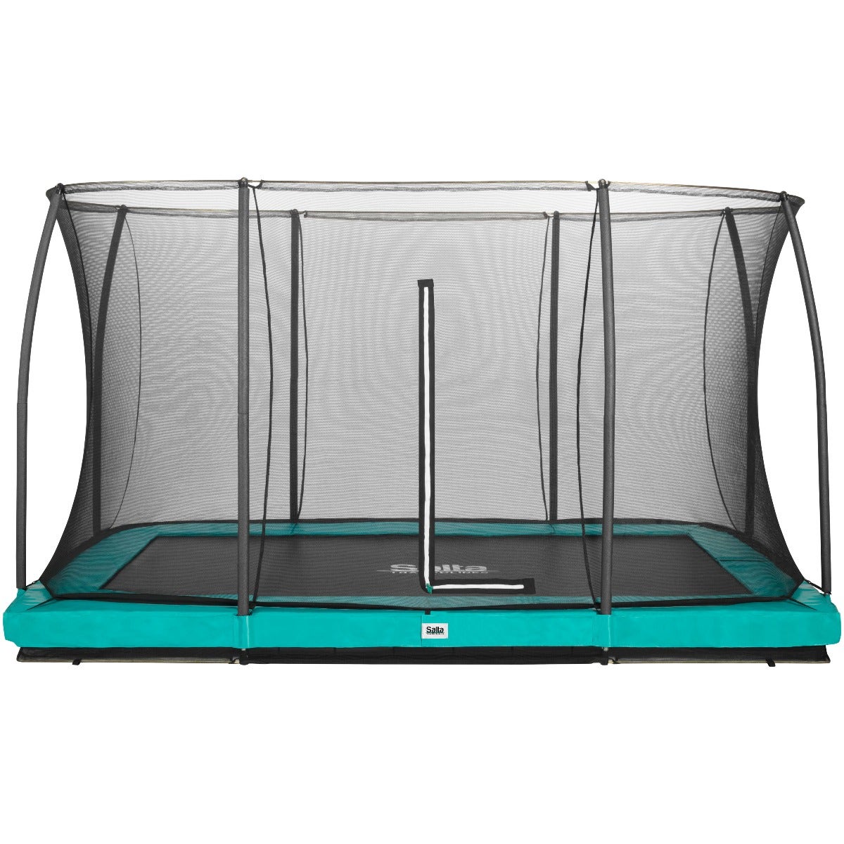 Salta 12ft x 8ft Green Inground Trampoline with Enclosure for Family Fun