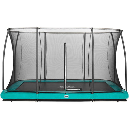 Salta 12ft x 8ft Green Inground Trampoline with Enclosure for Family Fun