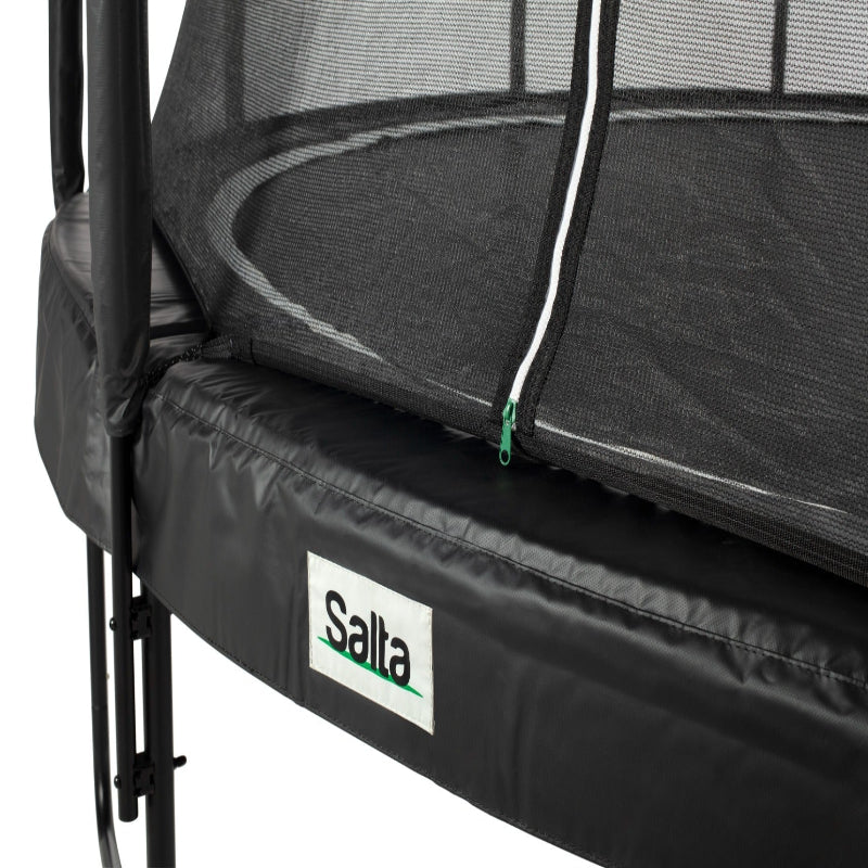 12ft Salta Black Round Premium Edition Trampoline with Enclosure