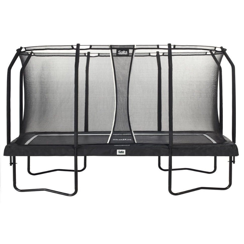 13ft x 8ft Salta Black Rectangular Premium Edition Trampoline with Enclosure