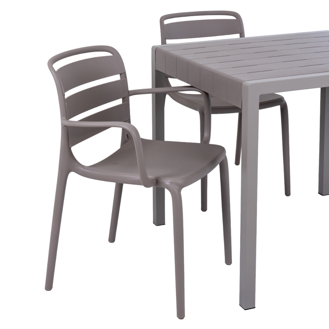 Cube Stone Outdoor Dining Table | Weather Resistant Garden Table