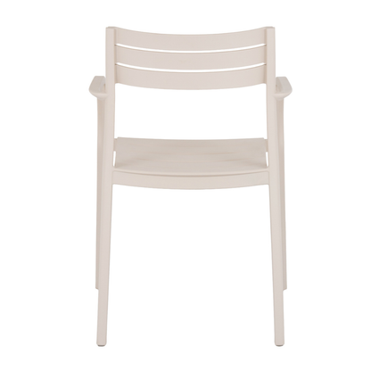 Aura Putty Grey Outdoor Carver Chair | Weather Resistant Garden Dining Chair