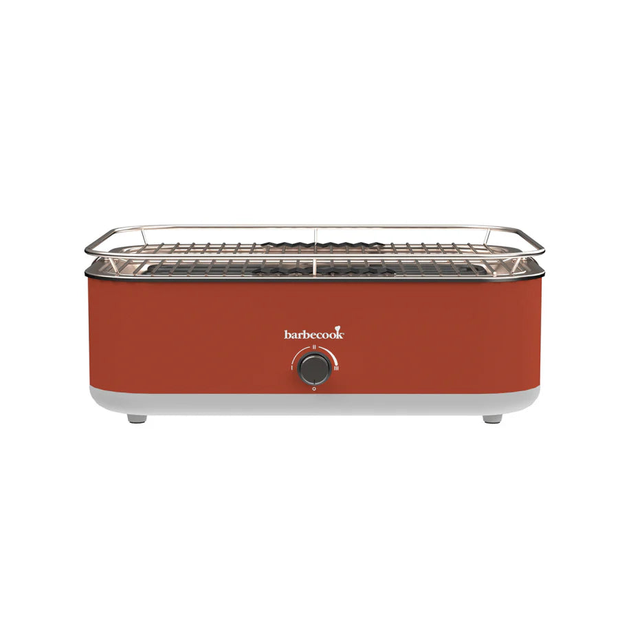 E-Carlo Barbecook Red  Compact Electric BBQ for Balcony & Travel
