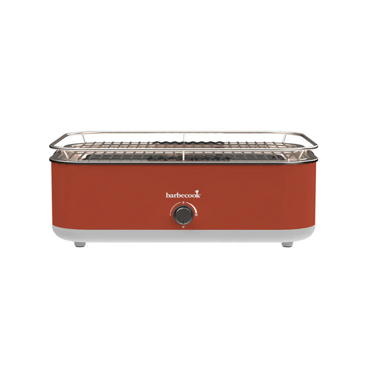E-Carlo Barbecook Red  Compact Electric BBQ for Balcony & Travel