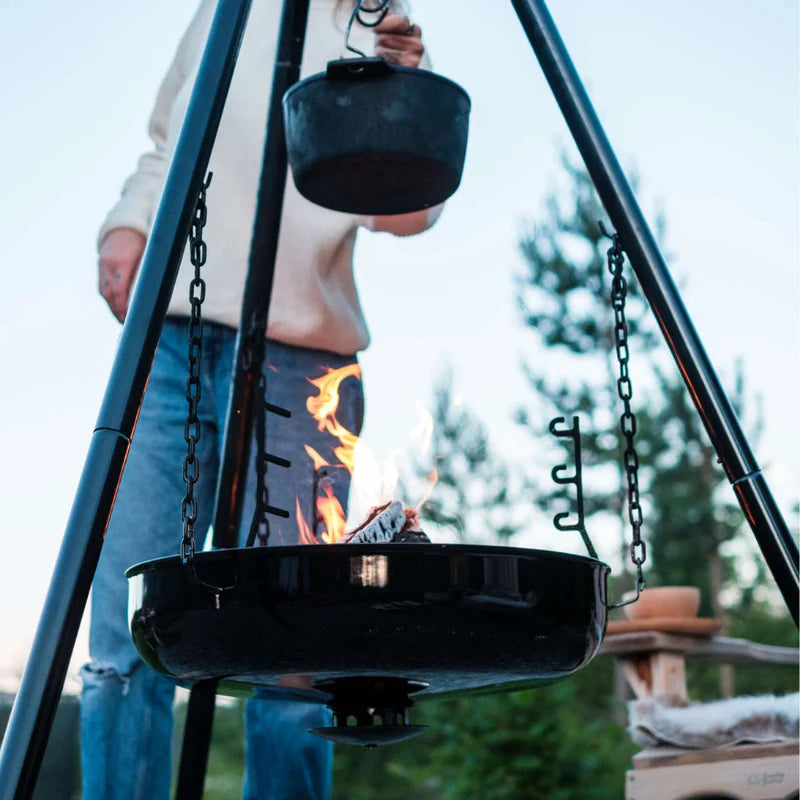 Espegard Fire Pan Glo 60 – Enamelled Steel Fire Bowl with Fire Booster