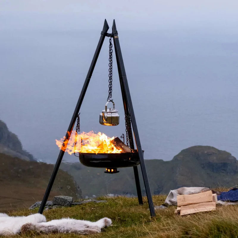 Espegard Fire Pan Glo 60 – Enamelled Steel Fire Bowl with Fire Booster