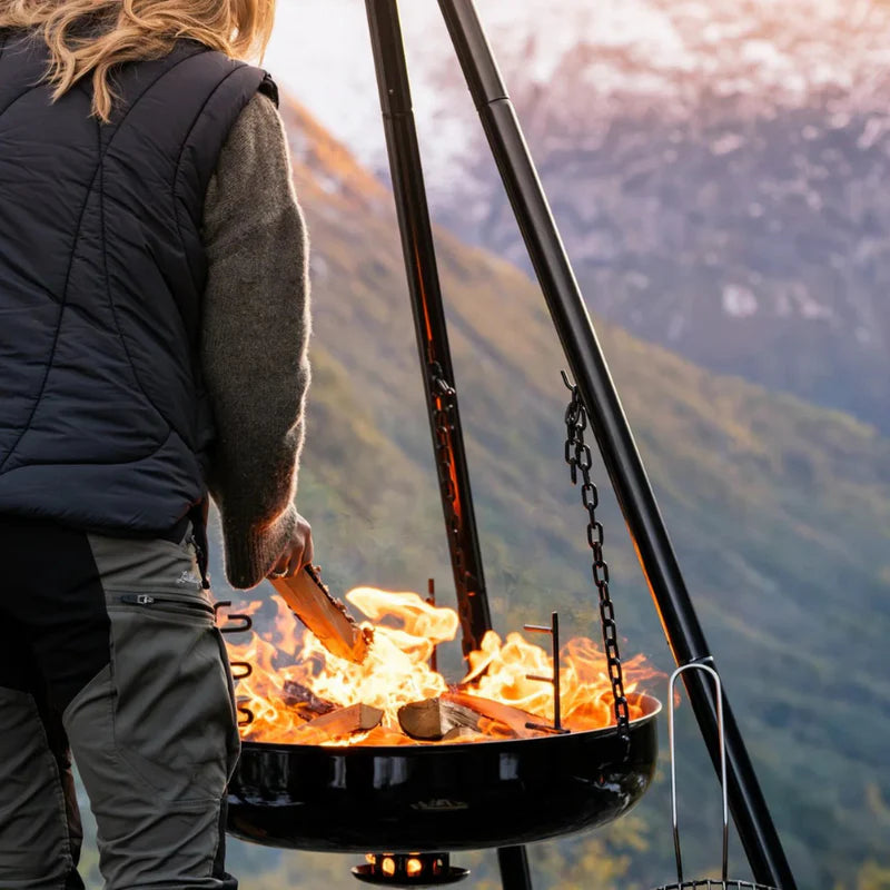 Espegard Fire Pan Glo 60 – Enamelled Steel Fire Bowl with Fire Booster