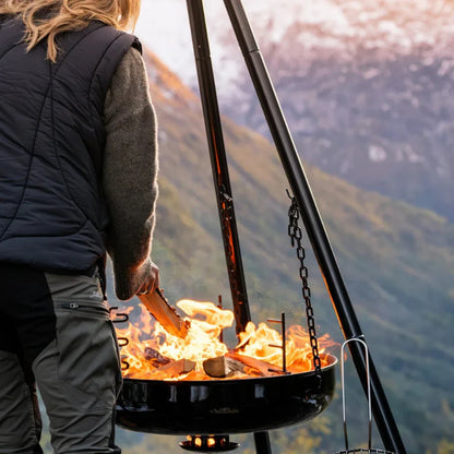 Espegard Fire Pan Glo 60 – Enamelled Steel Fire Bowl with Fire Booster