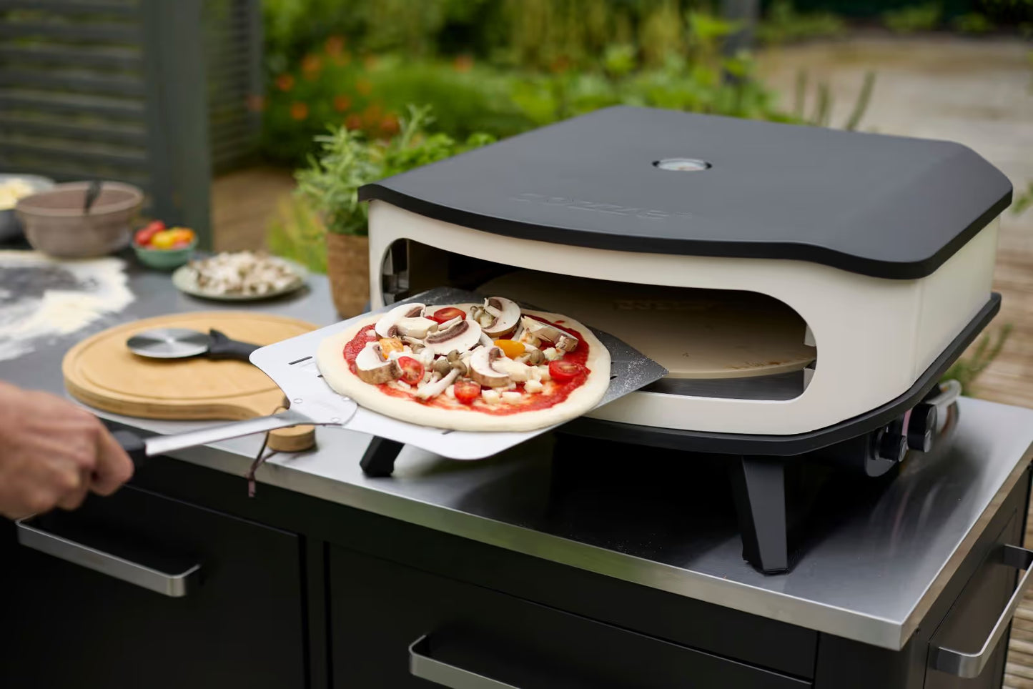 Cozze 17" Gas Pizza Oven with Rotating Stone – Outdoor Use