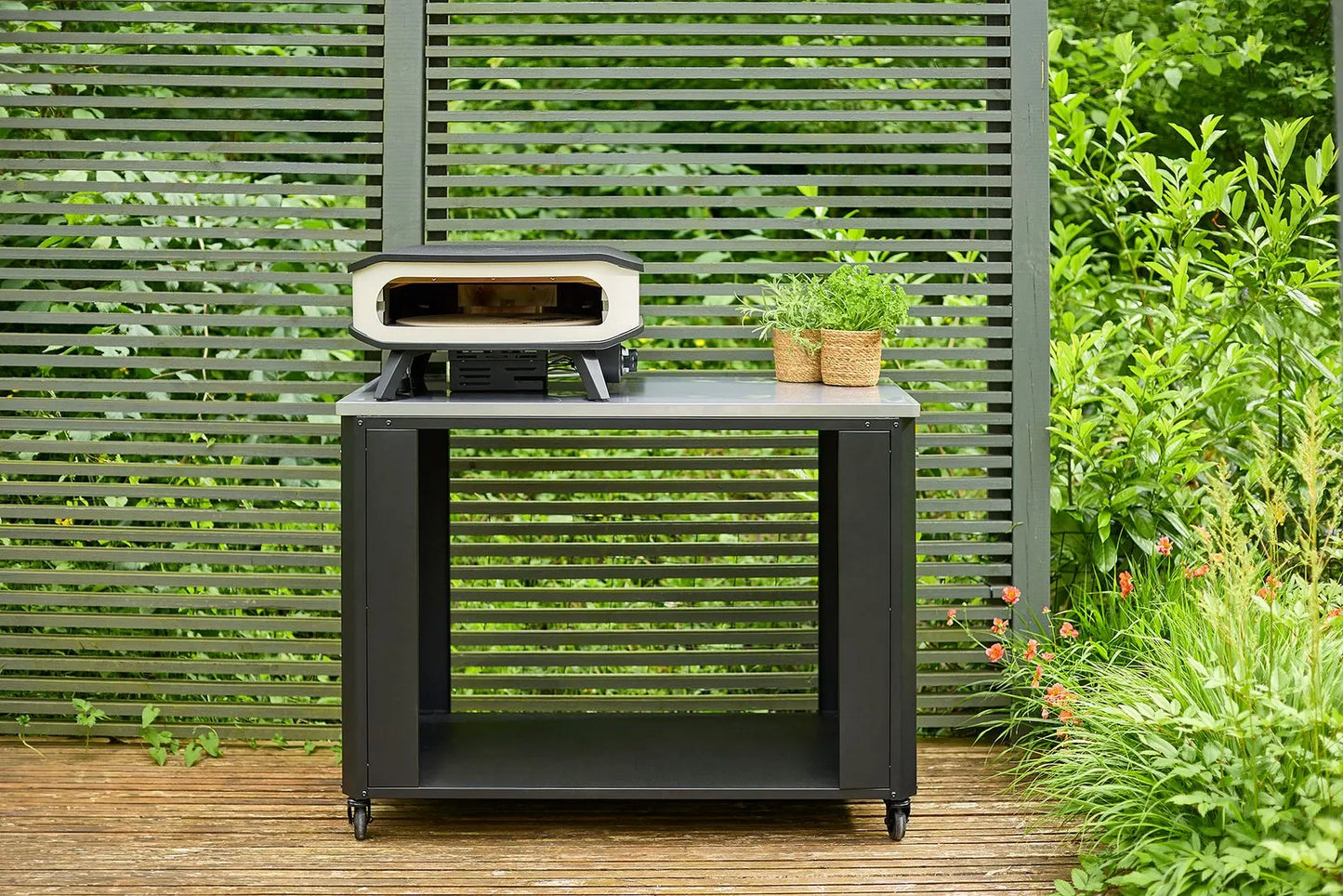 Cozze Outdoor Kitchen 115 – Open Prep Table with Stainless Steel Top