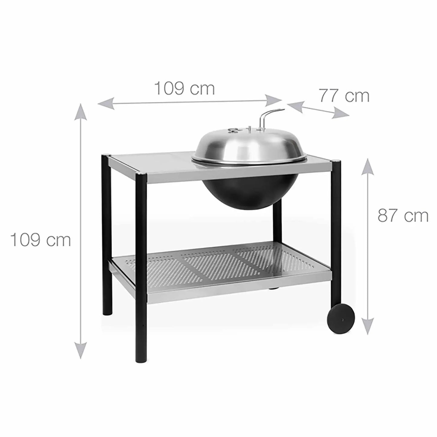 Martinsen 1500 Kitchen Danish Kettle Charcoal BBQ with Thermometer