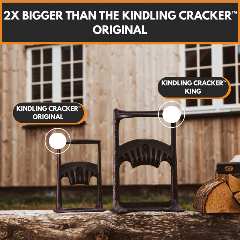 Kindling Cracker King – Safe Firewood Splitter | Large Cast Iron Tool