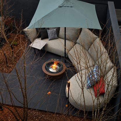 EcoSmart Round 20 Compact Fire Pit Kit with Stylish Curved Design