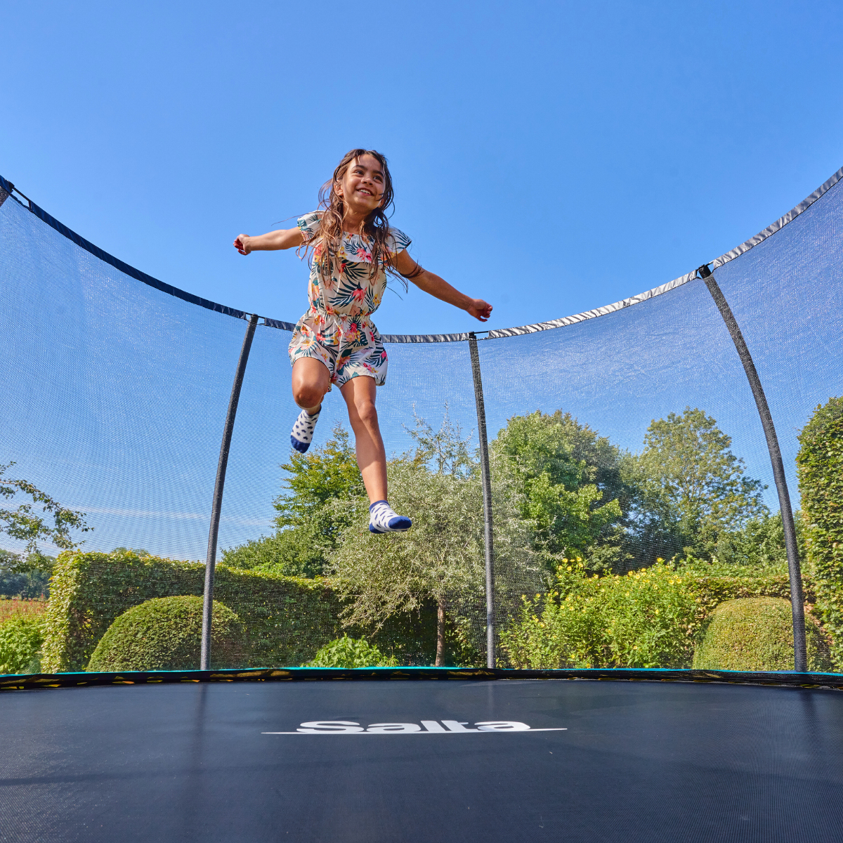14ft Salta Cosmos Round Trampoline with Enclosure