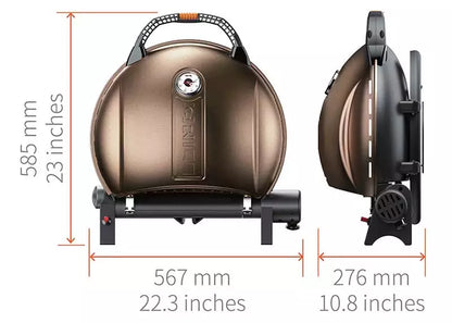 O GRILL 900 Portable Gas BBQ | Family-Sized Outdoor Grill - Orange