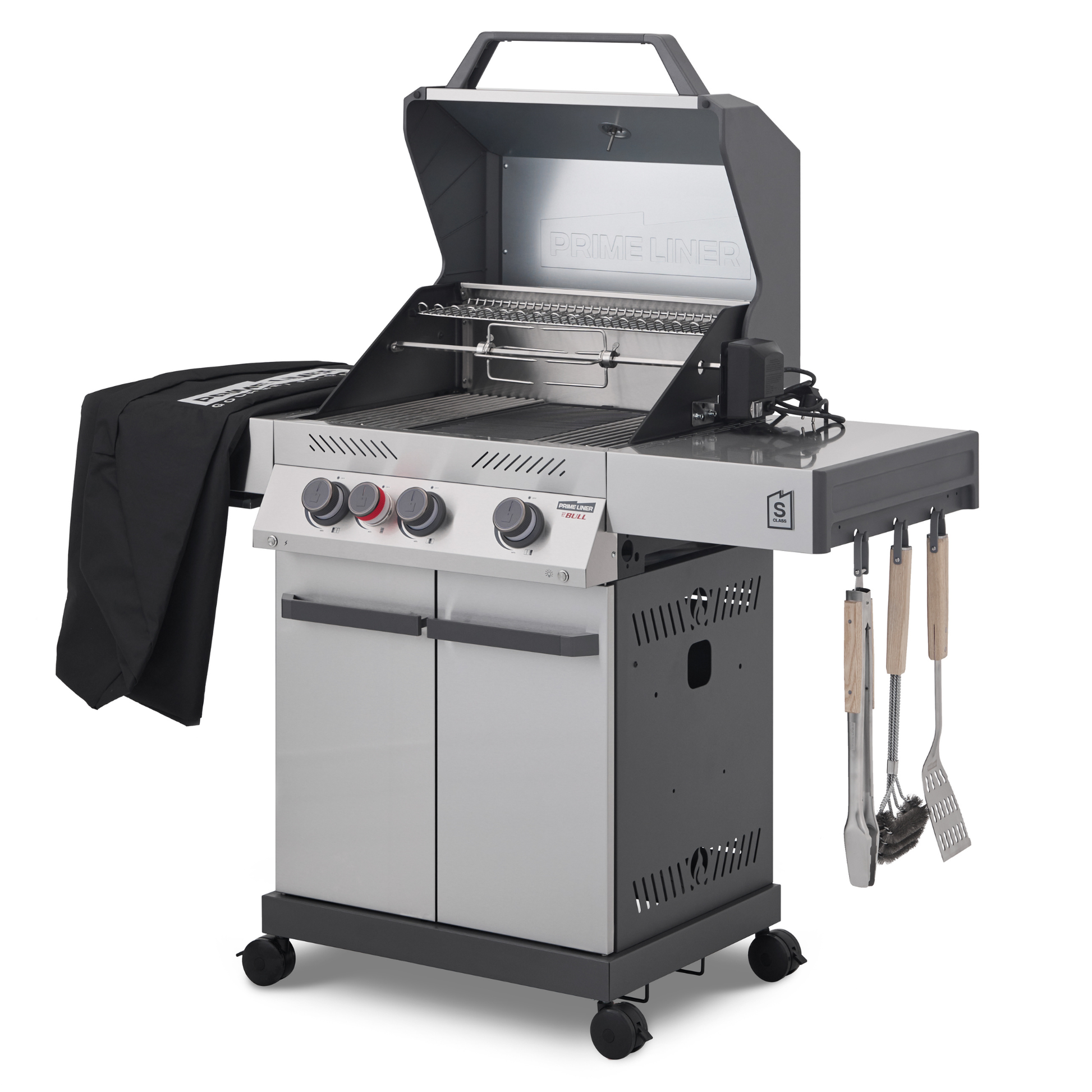 Primeliner By Bull S3 Gas Barbecue with Infrared Searing Burner & Cart