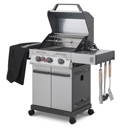 Primeliner By Bull S3 Gas Barbecue with Infrared Searing Burner & Cart