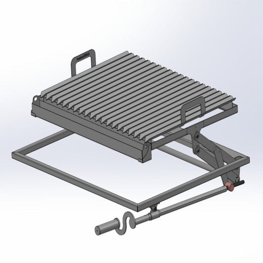 GrillSymbol Argentina Asado Grill Module XXL with Adjustable Stainless Steel Rack