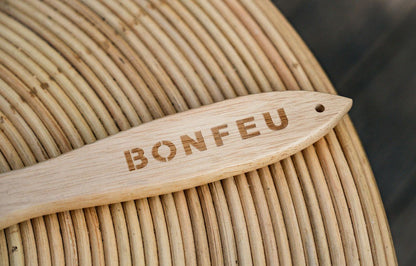 BonFeu BonPizza Stainless Steel Pizza Spatula with Wooden Handle for Easy Serving