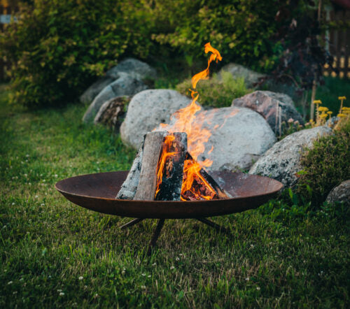 GrillSymbol Alta XL 90 cm Corten Steel Fire Pit for Stylish Outdoor Heating