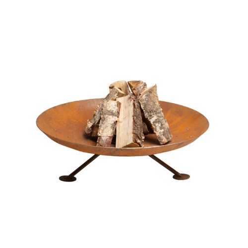GrillSymbol Alta XL 90 cm Corten Steel Fire Pit for Stylish Outdoor Heating