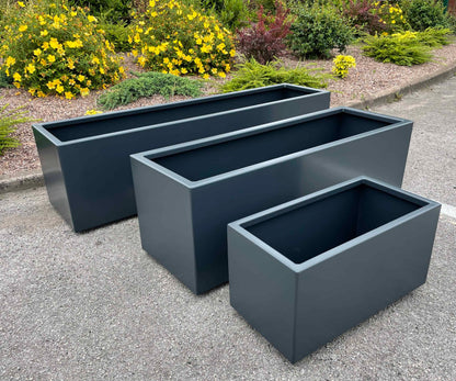 Custom Branded Trough Café Barrier Planter UK Steel