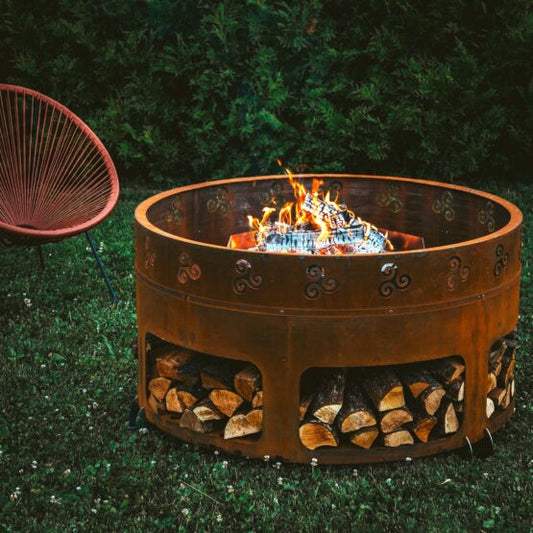GrillSymbol Corten Steel Fire Pit Antigo 116cm