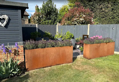 Arden Trough Planter in Rustic Patina Steel | Handmade in Britain