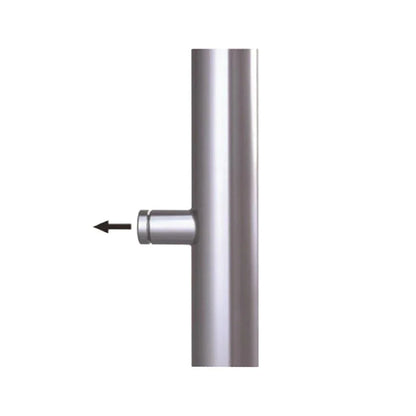 Cocoon Fires Adjustable Ceiling Rod in Polished Steel