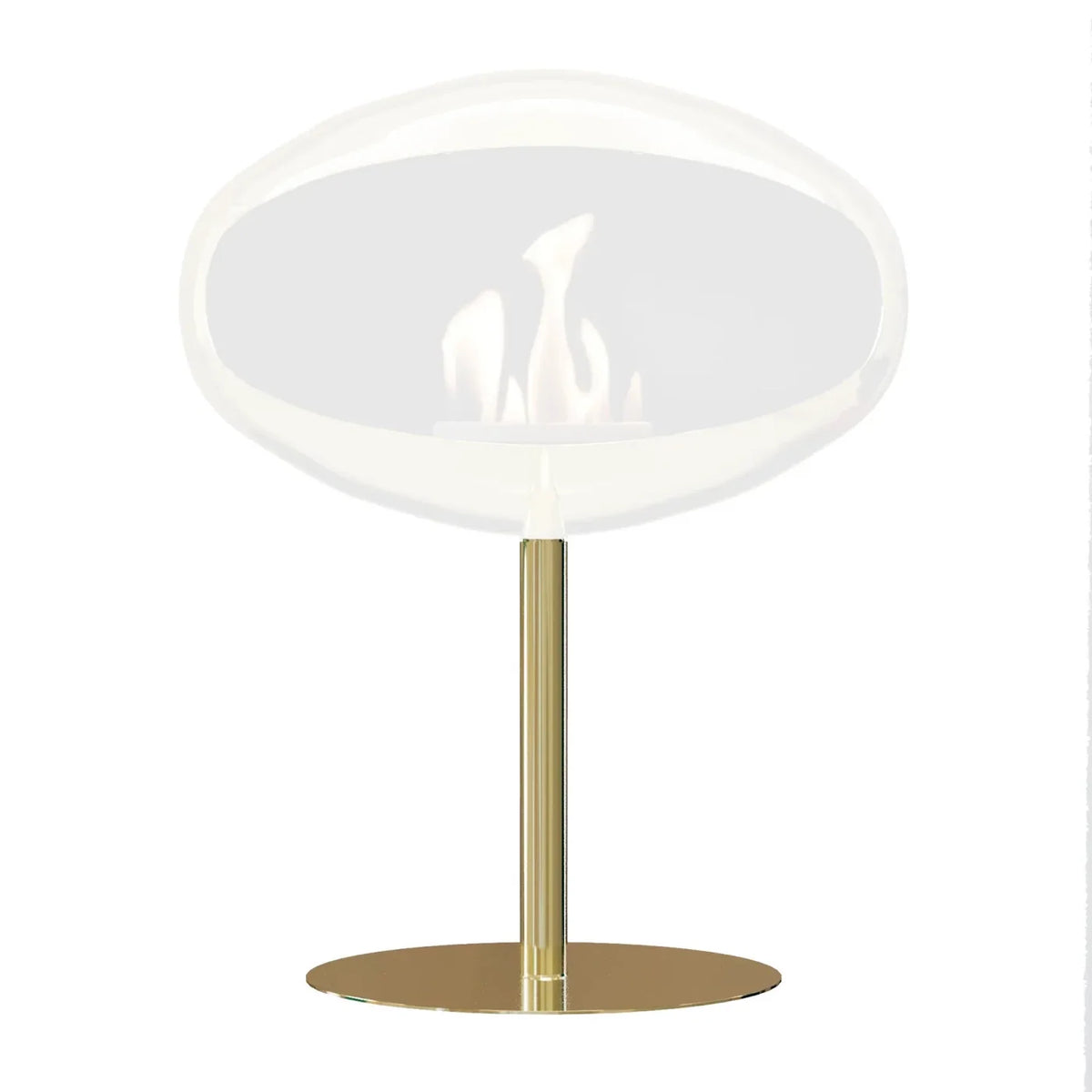 Cocoon Fires Pedestal Base in Polished Brass, 40 cm